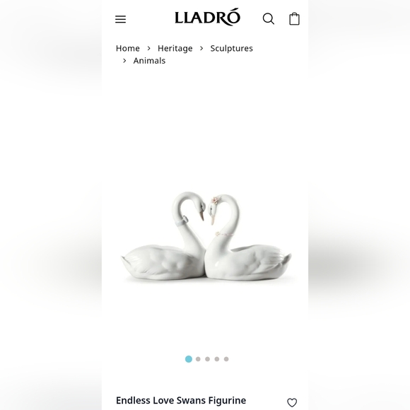 Elegant White Swan Figurines with Gold Accents - Picture 4 of 10